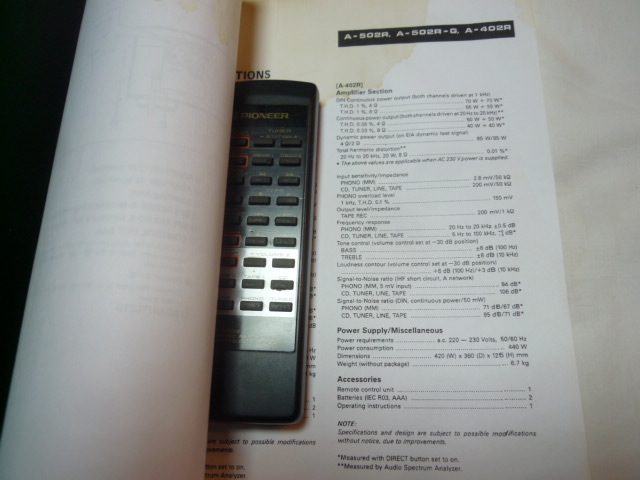 Усилитель PIONEER A-402R Япония. Цена 18 000 руб.